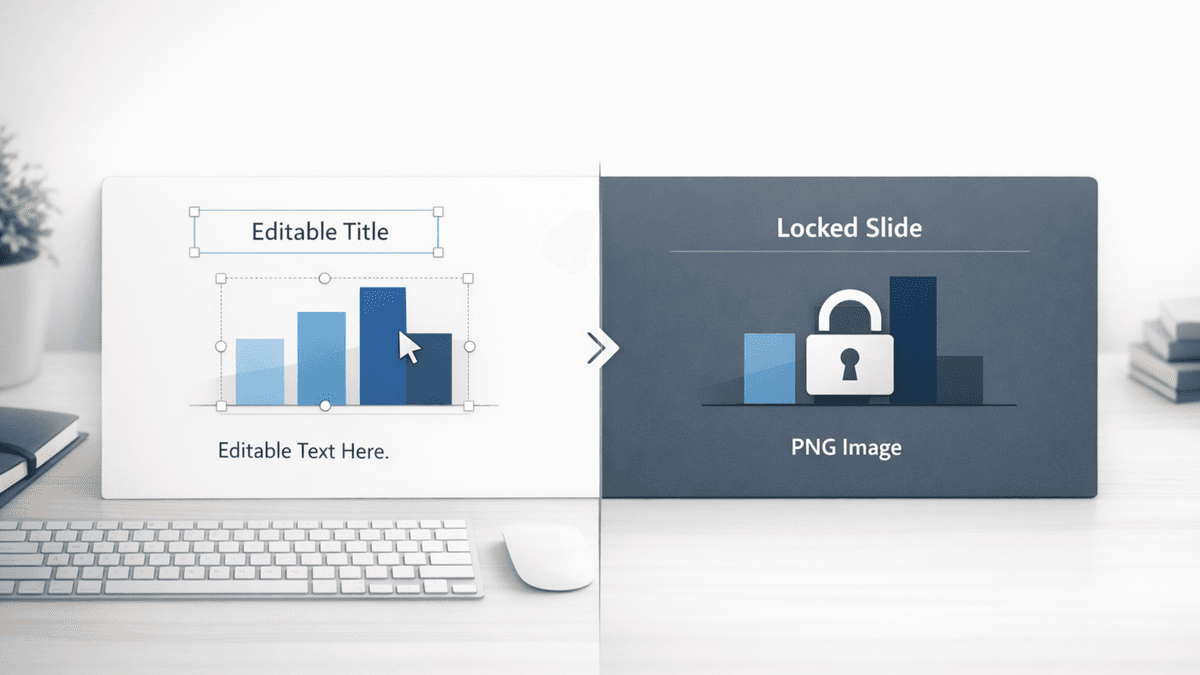 Editable slides vs PNG-only slides