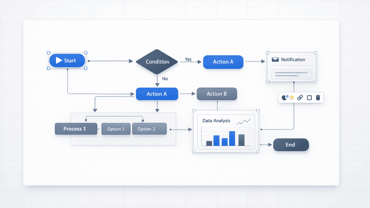 AI maker with diagrams and editable outputs